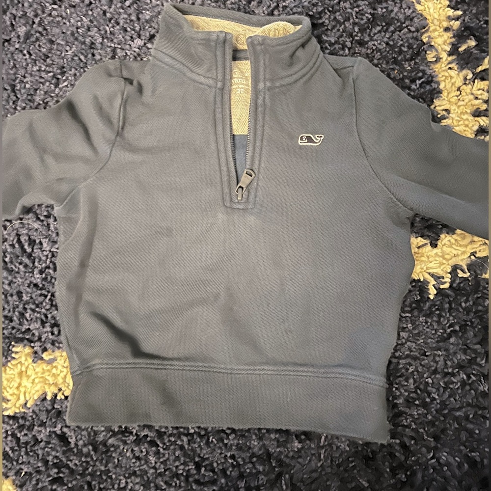 Navy vineyard vines 3/4 zip 2t